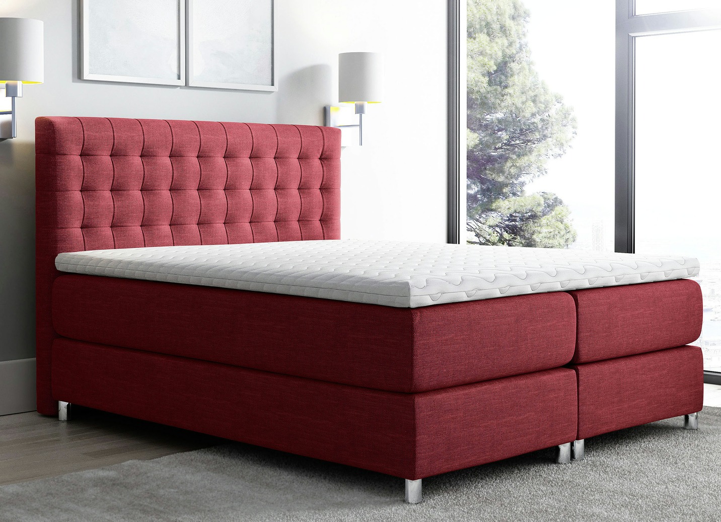 Boxspringbett mit Topper
