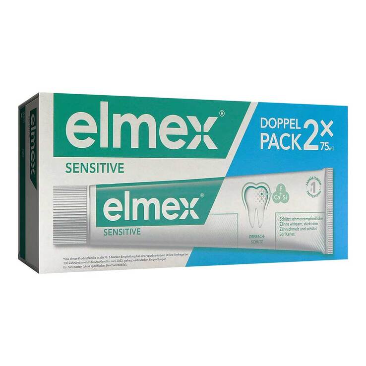 Elmex Sensitive Zahnpasta Doppelpack, 2X75 ml