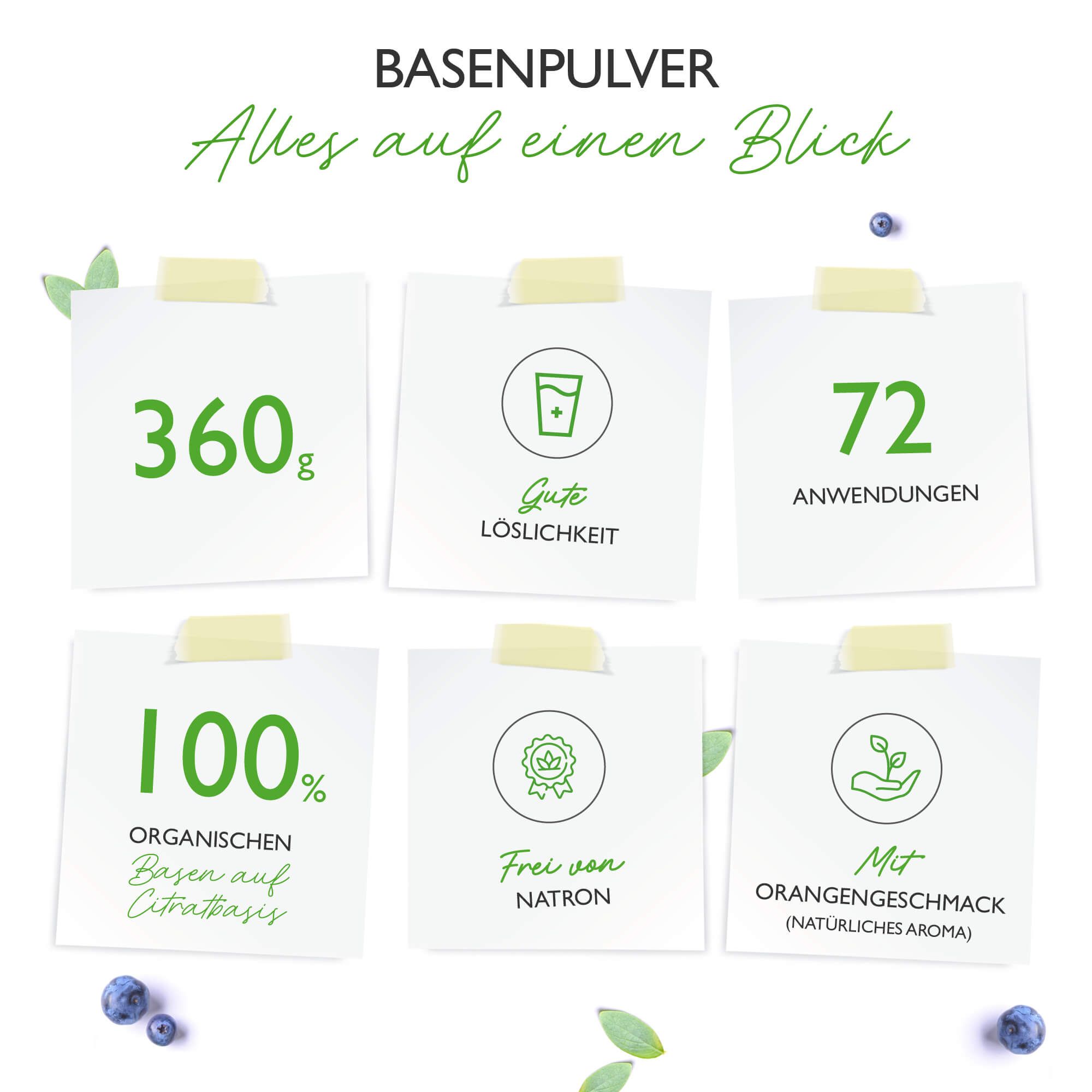 vit4ever Basenpulver Advanced - 100% organischen Basen auf Citratbasis