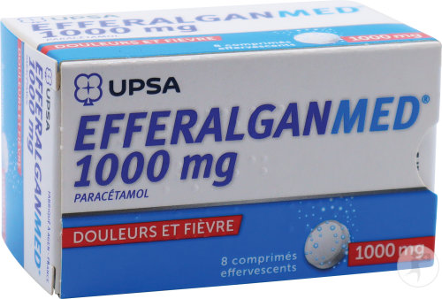 EfferalganMed 1000mg Paracétamol 8 Comprimés Effervescents