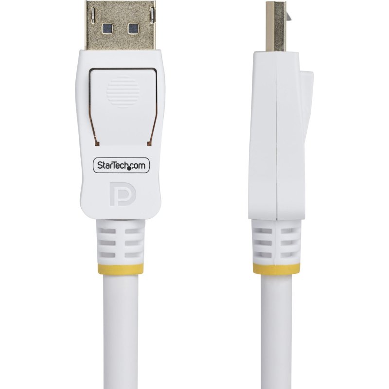 StarTech.com Câble DisplayPort 1.2 de 3m Blanc Certifié VESA, 4K 60Hz, 21.6Gbps, Connecteurs DP Verrouillables, Câble DisplayPort DP 1.2, Câble de Moniteur DP, M/M