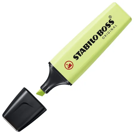 Textmarker - STABILO BOSS ORIGINAL Pastel - 4er Pack - Korallrot, Kirschblütenrosa, Wolkenblau, Prise von Limette