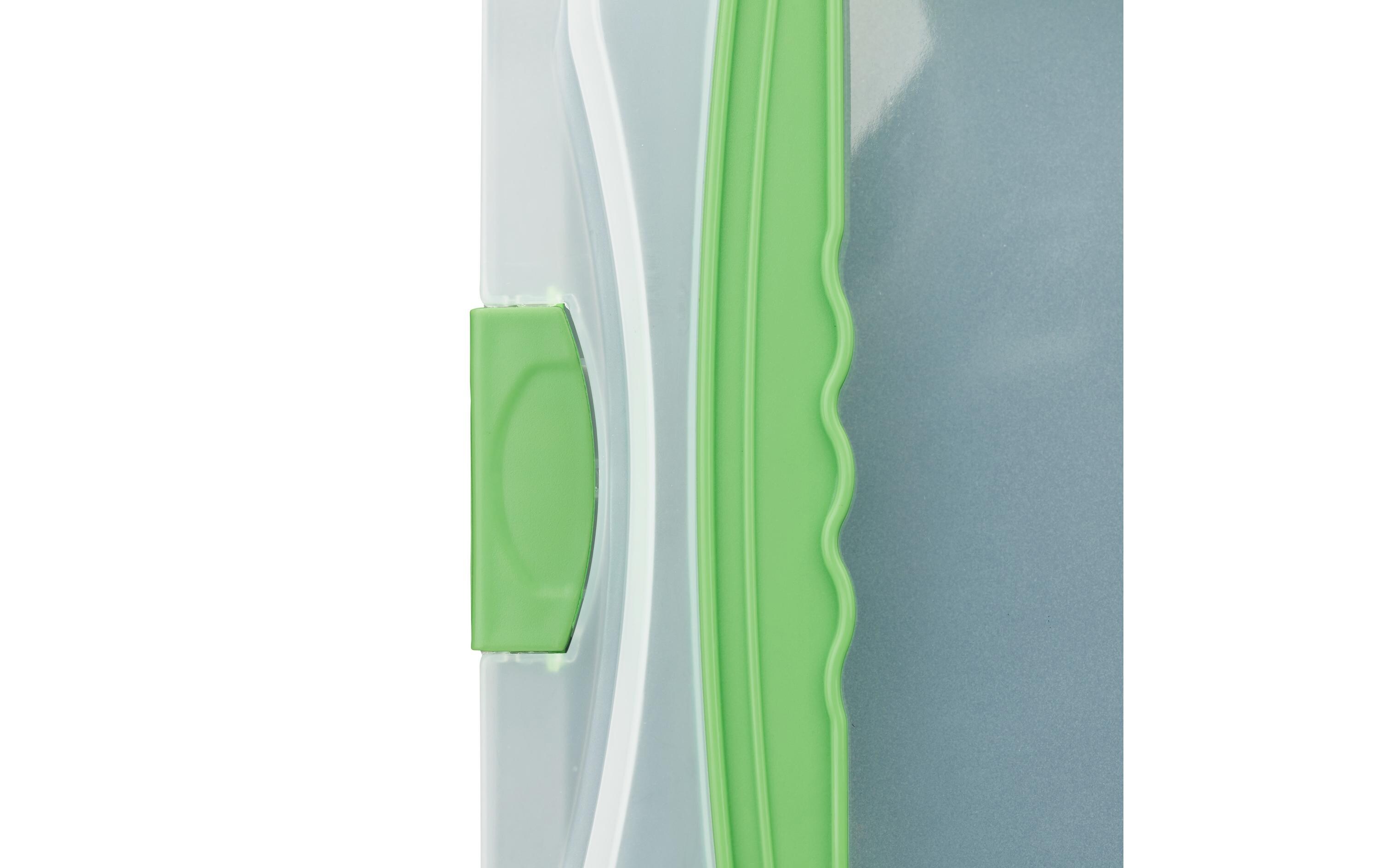 Backform eckig 40.5 cm x 32.5 cm, Schwarz/GrünPraktische Blechkuchen Transportbox