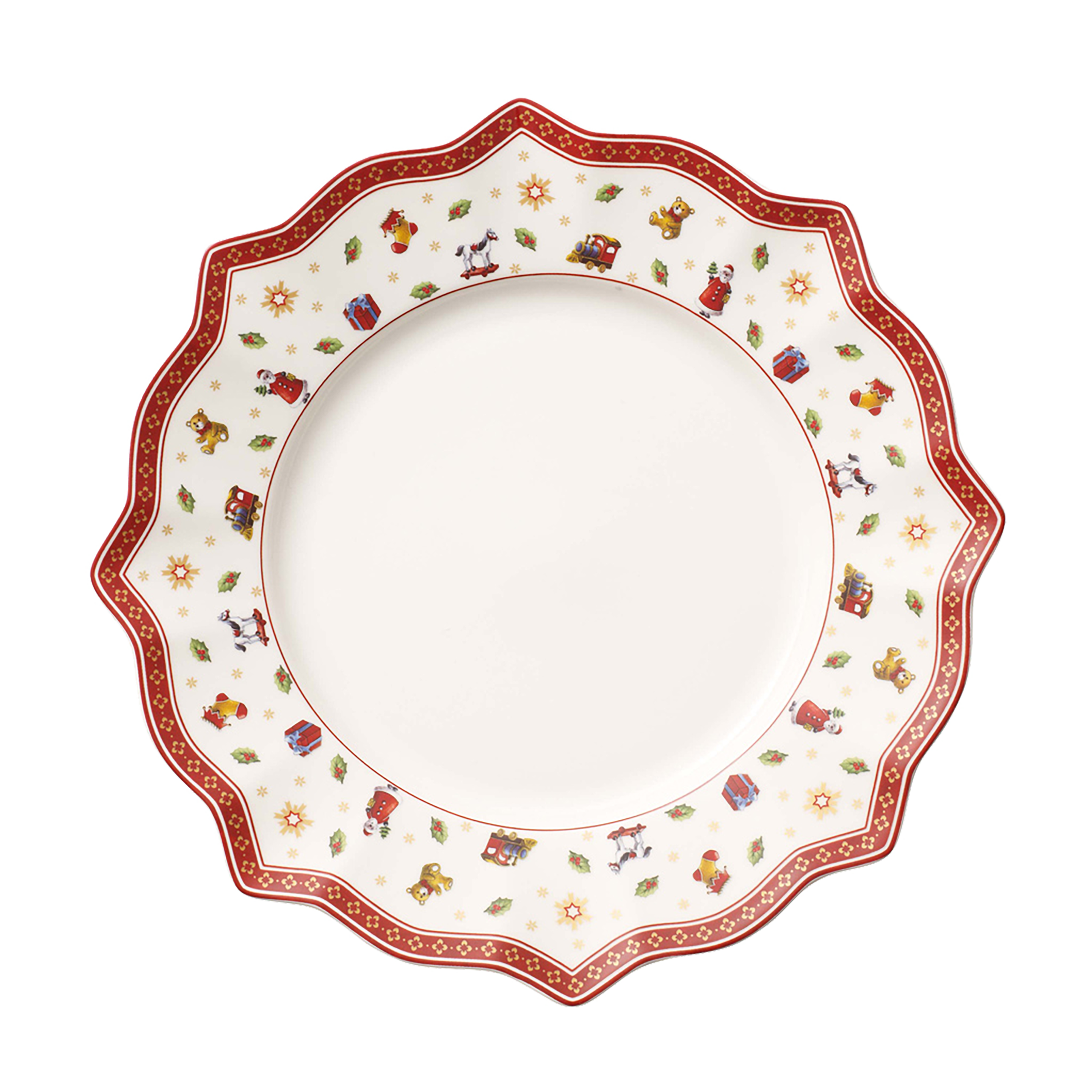 Toy's Delight Dinner plate Red, 11.2'', Premium Porcelain