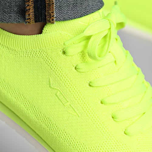 Baskets Yacht Knit Fluo Yellow