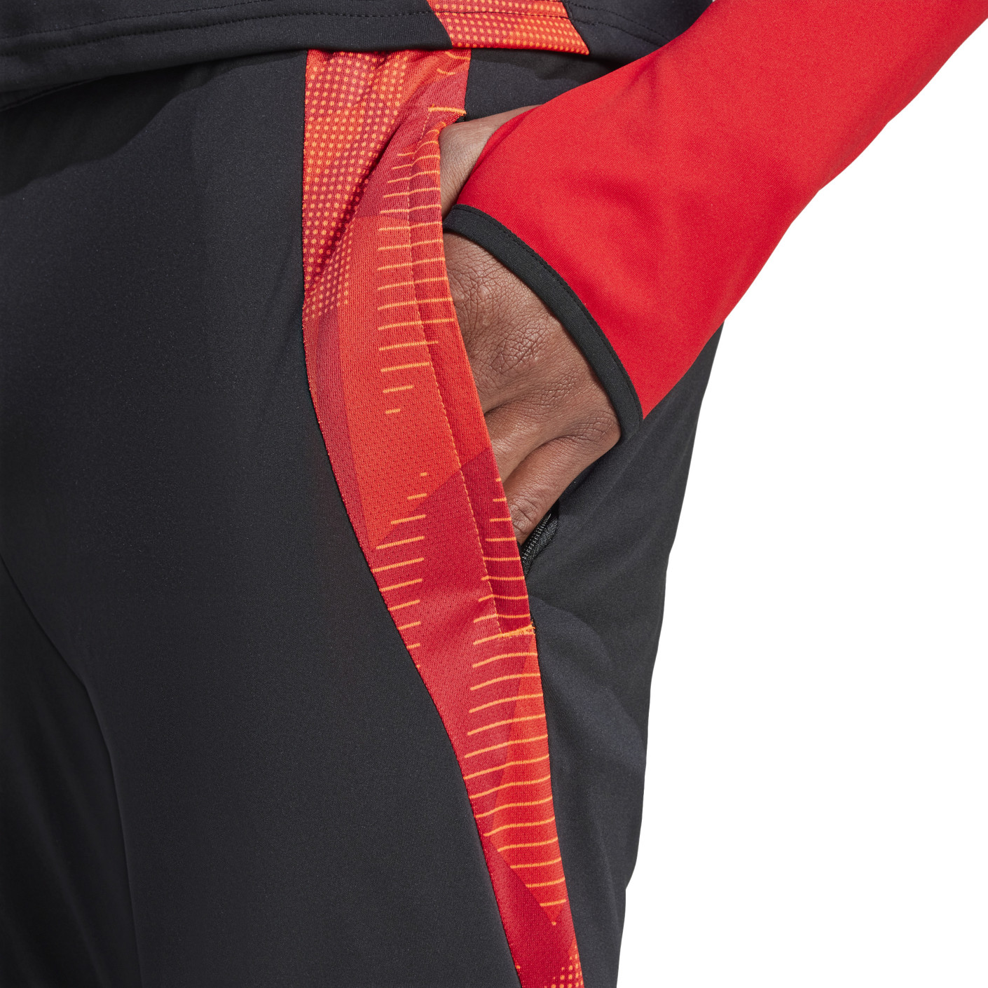 adidas België Trainingspak 1/4-Zip 2024-2026 Zwart Rood Goud
