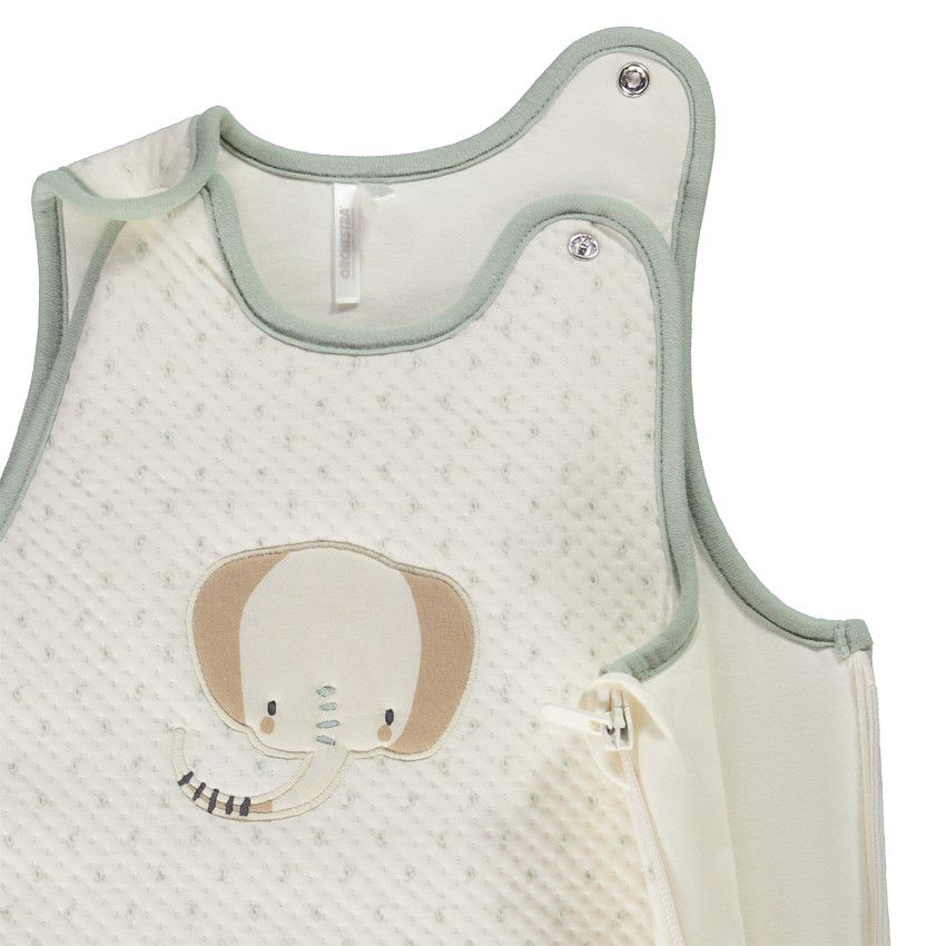 Gigoteuse matelassée TOG 3.5 patch éléphant pour bébé garçon - Ecru
