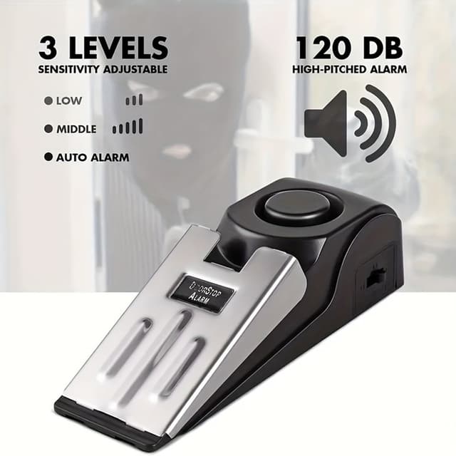Smart dørstopper 120dB tyverialarm til beskyttelse af hotel hjemmekontor
