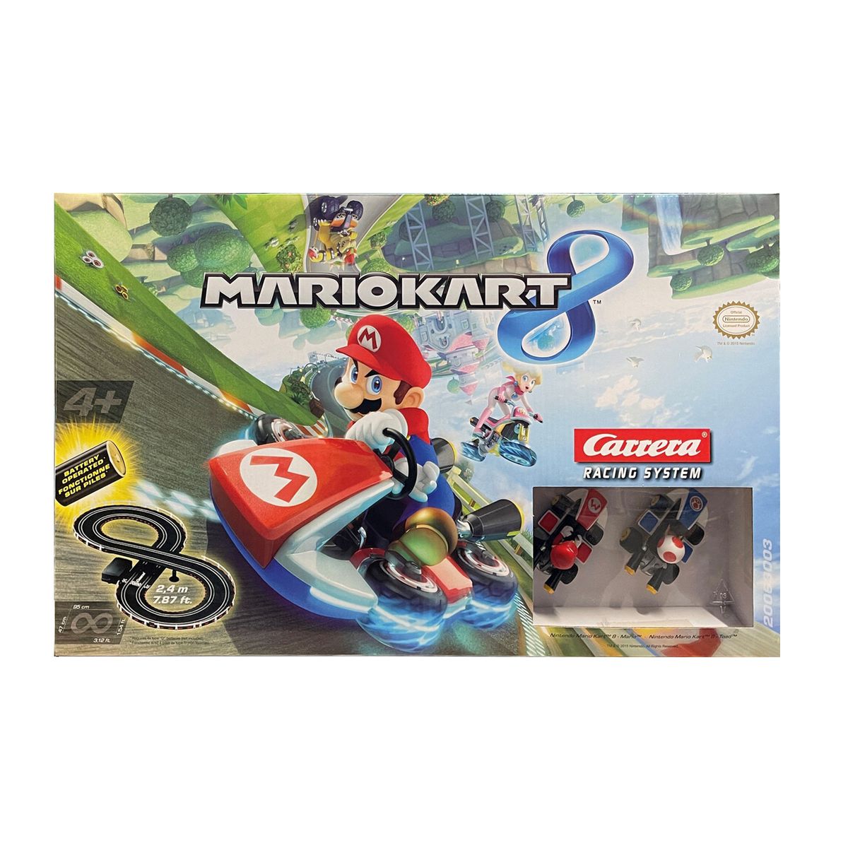 Stadlbauer 20063003 - Carrera - Mariokart - Rennstrecke, 2,4 Meter inkl. 2 Fahrzeugen (Mario & Toad)