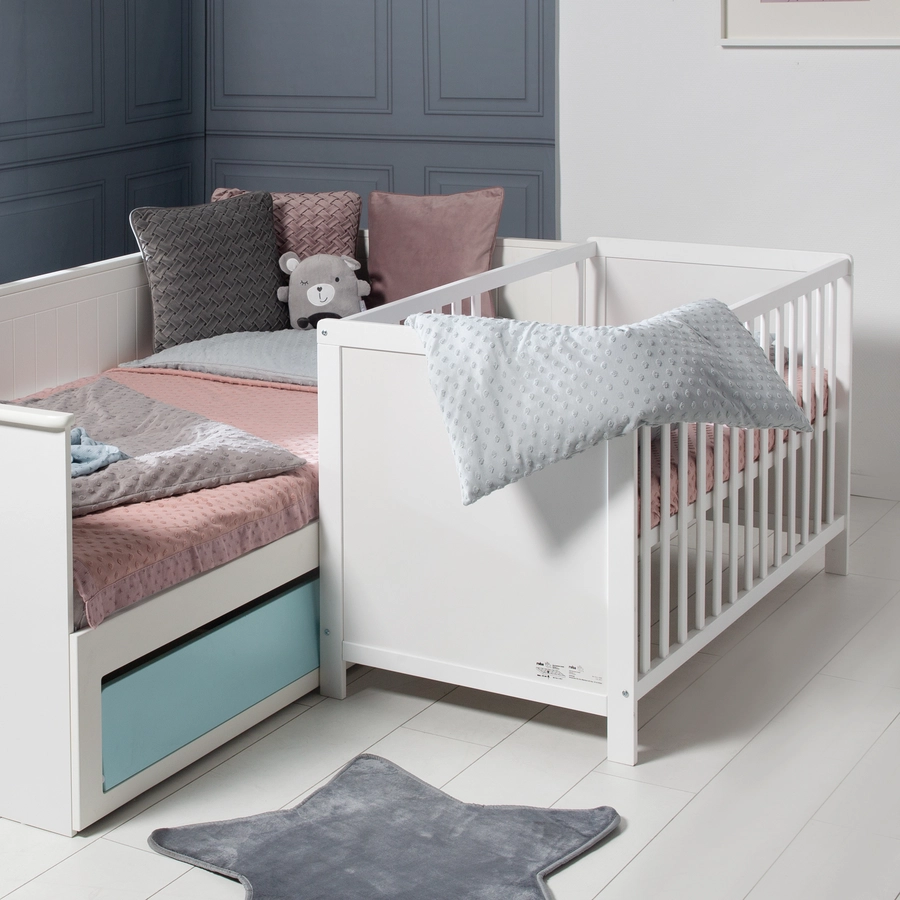 roba Beistellbett weiß 60 x 120 cm mit safe asleep Matratze
