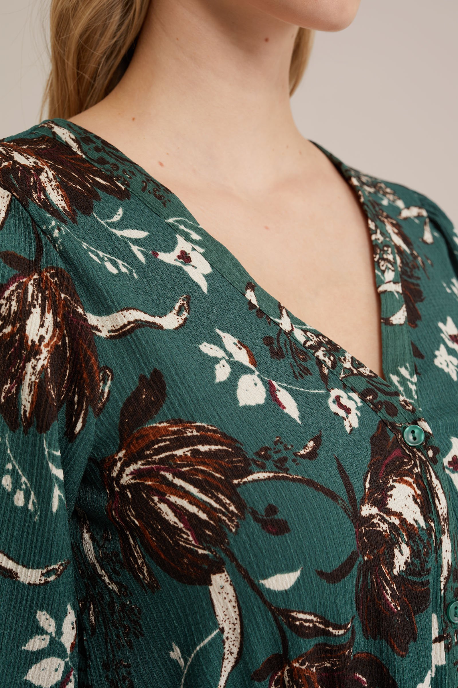 jurk met dessin WE Fashion Groen