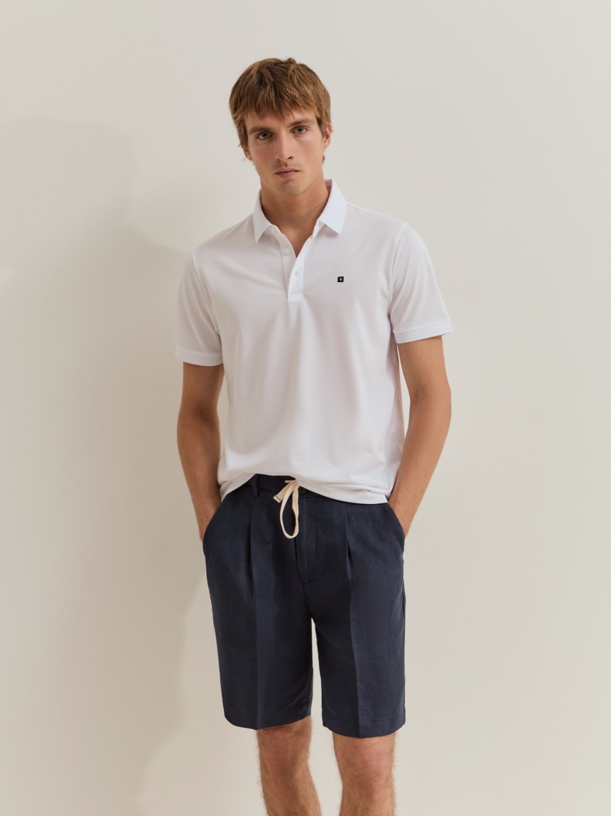 Polo de manga curta regular fit