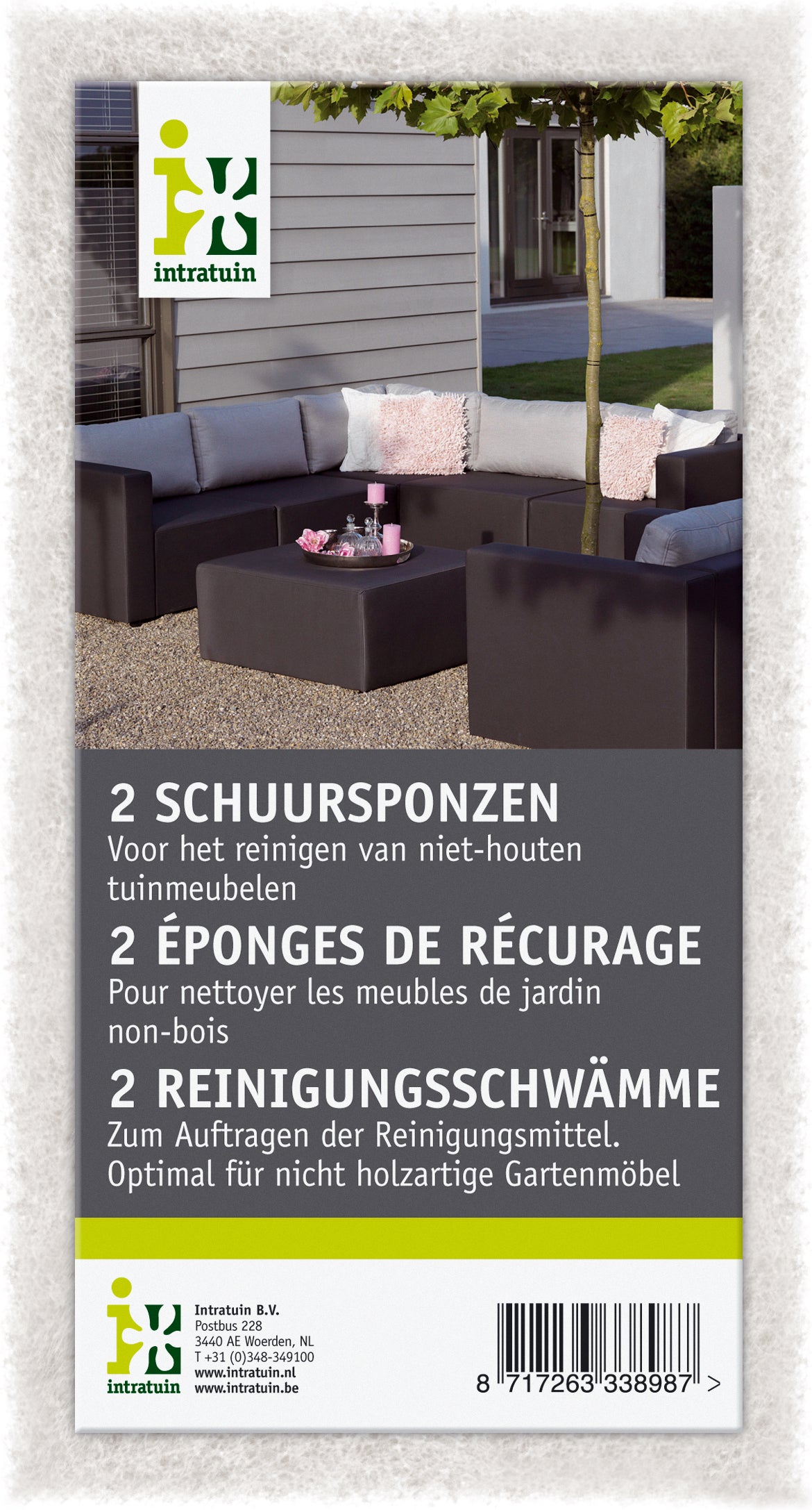 Intratuin schuursponzen wit 2 stuks