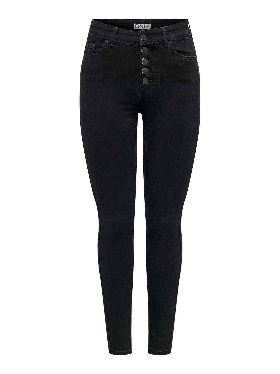 ONLBOBBY Mittlere Taille Skinny Fit Jeans Black