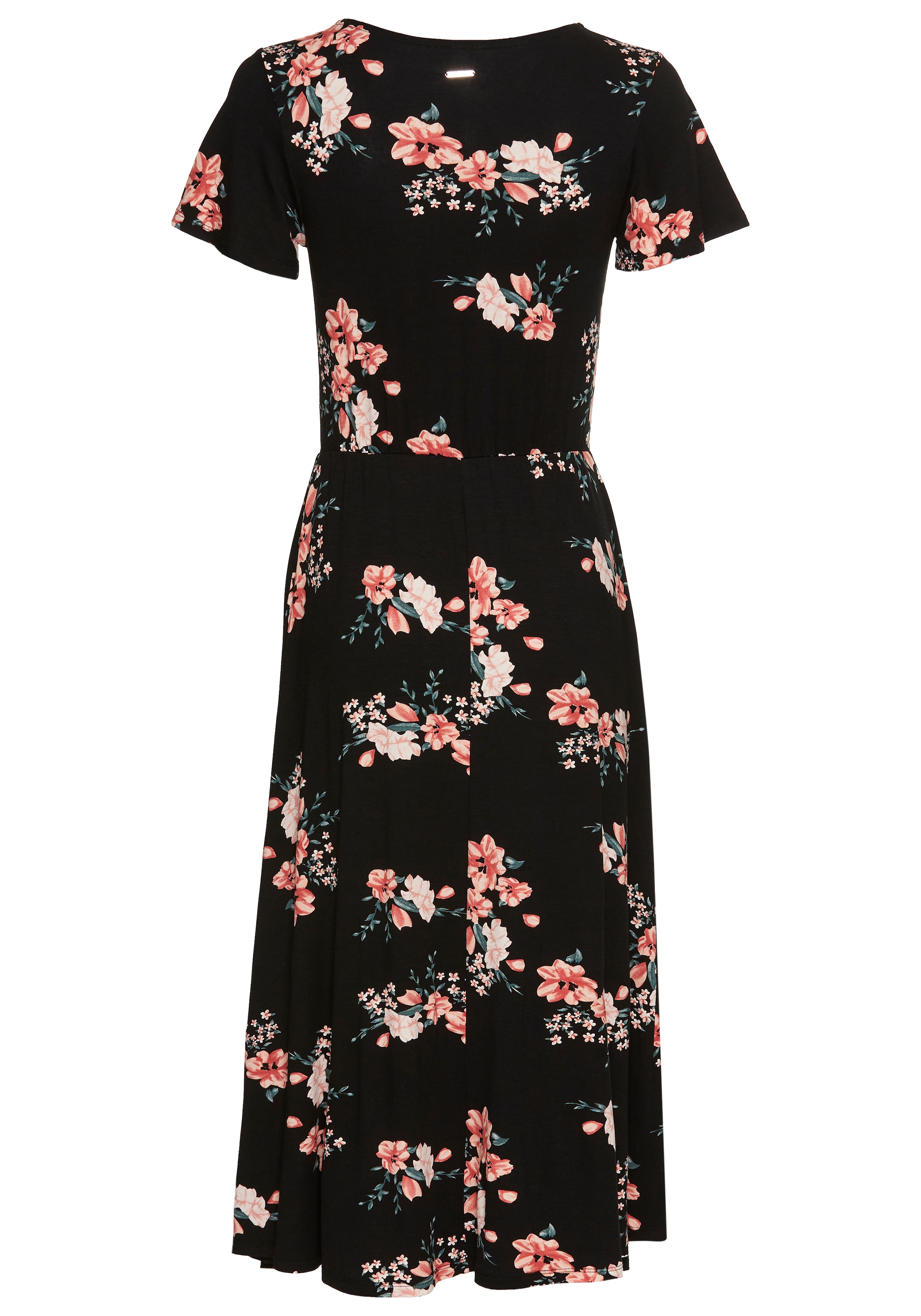 Laura Scott Sommerkleid mit romantischem Blumendruck und Raffung, Midikleid