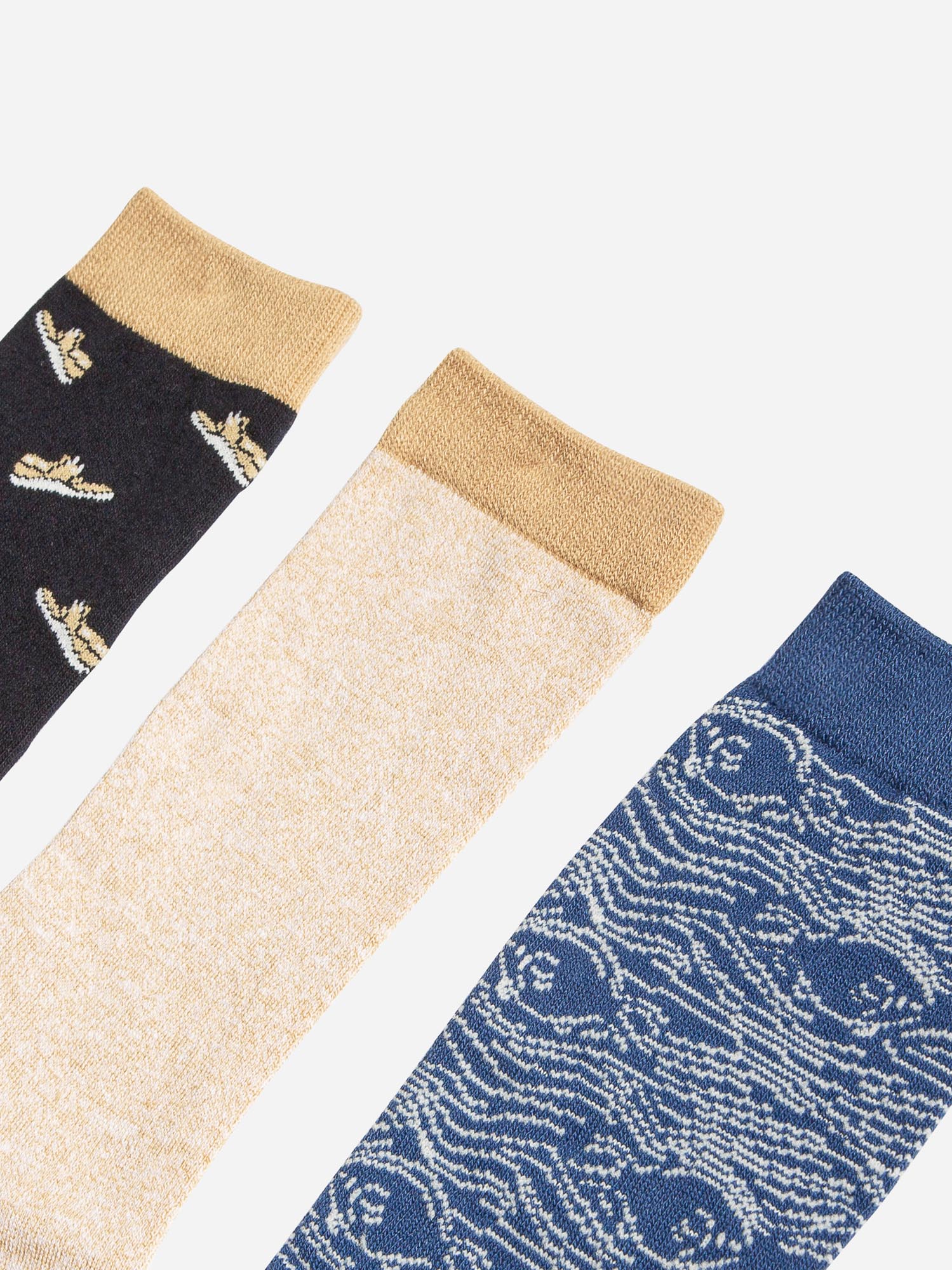 Lot de 3 Chaussettes Homme Bleu et Rose