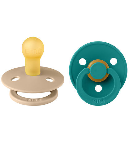 BIBS Colour Schnuller - Gr. 1 - 2er-Pack - Rund - Taupe/Tauchen