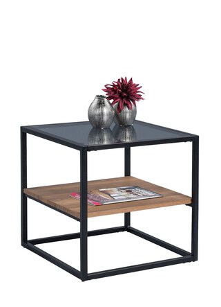 CASAVANTI Beistelltisch 50 x 50 x 50 cm Metall schwarz