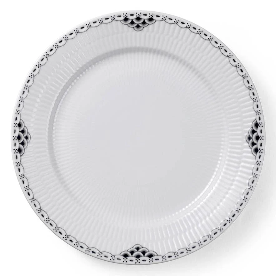 Royal Copenhagen  Sort Riflet Blonde tallerken - Ø27 cm.