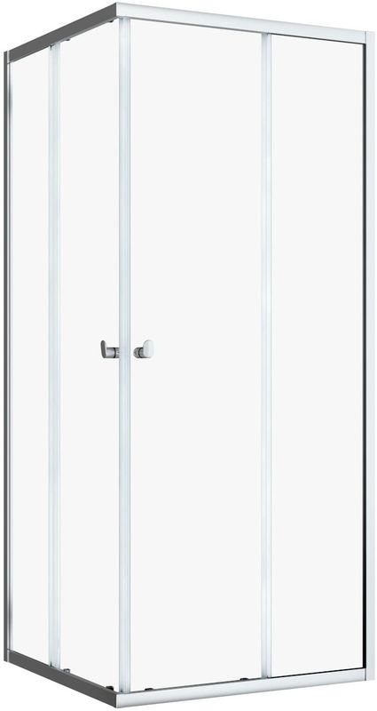 Sealskin - Hooked - Douchecabine - Helder Glas - Zilver - 4 Delen