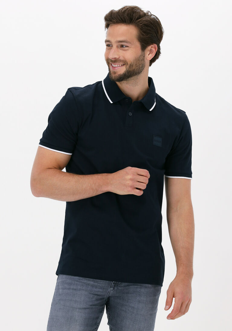 BOSS blauwe boss polo passertip