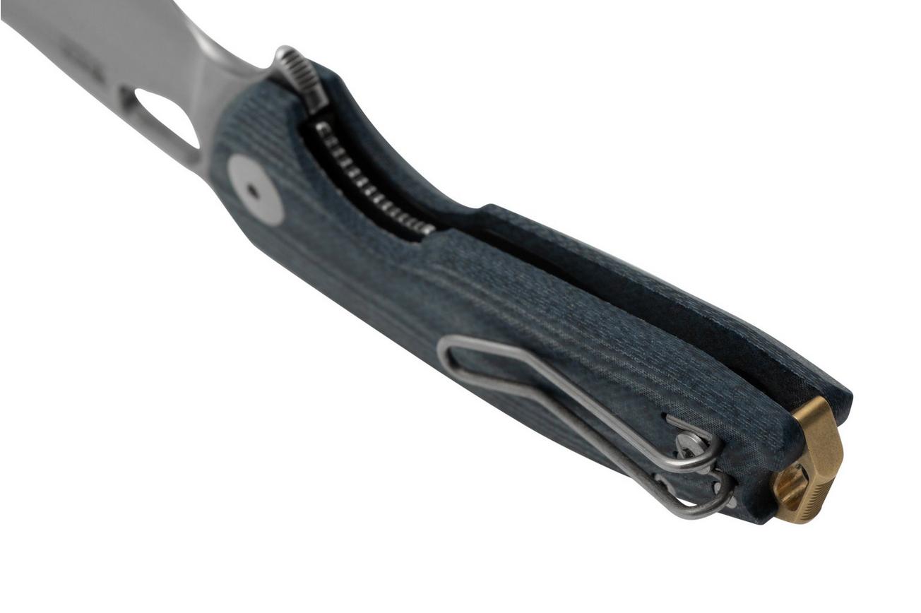 GiantMouse ACE Tribeca, Stonewashed Magnacut, Denim Canvas Micarta zakmes