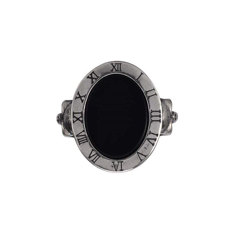 Bague Homme Chevalière Argent Pierre Onyx Têtes De Mort Memori Mento