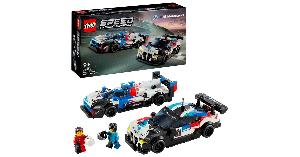 LEGOSpeed Champions - BMW M4 GT3 & BMW M Hybrid V8 racewagens Constructiespeelgoed  (76922)