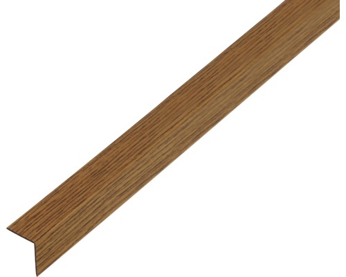 PVC hoekprofiel, donker eiken, 20x20x1,5 mm, 1 m