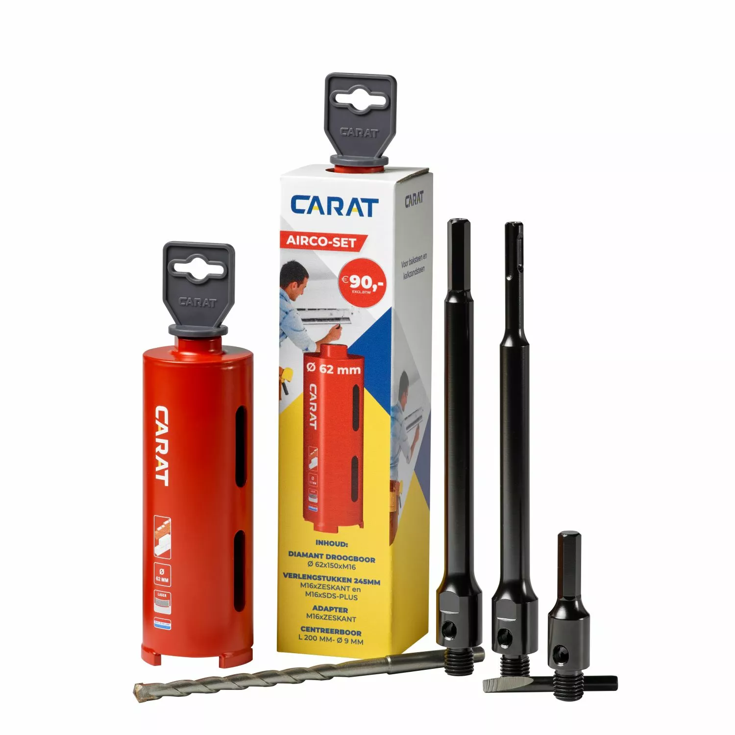 Carat HTE0620A23 Droogboor airco set - 62 x 150 x M16