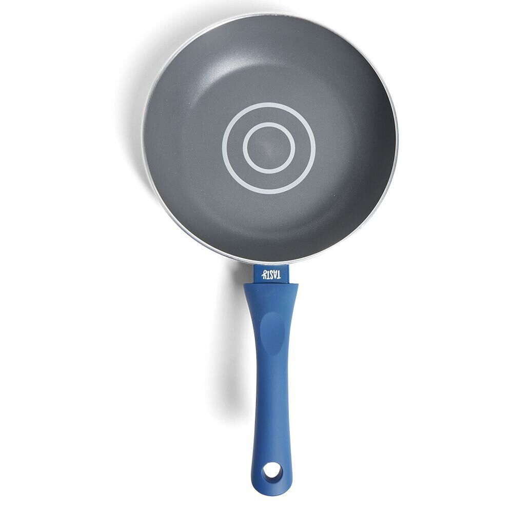 Poêle tous feux Ø28cm aluminium gris et bleu