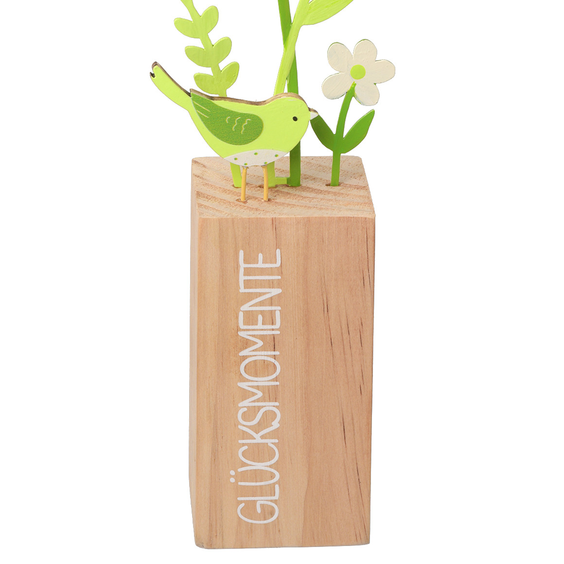 Deko-Aufsteller mit Blumen natur / grün