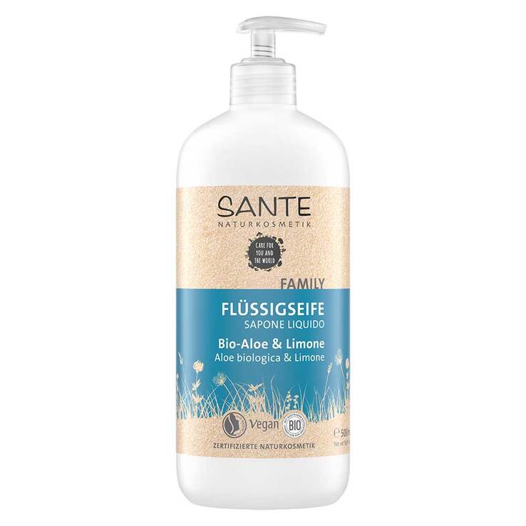 Sante Flüssigseife Bio-Aloe & Limone, 500 ml