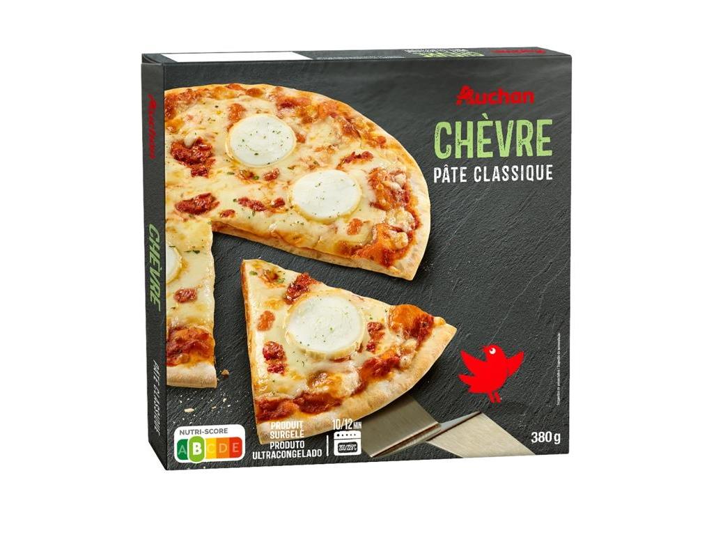PIZZA AUCHAN MASSA CLÁSSICA QUEIJO CABRA 380G