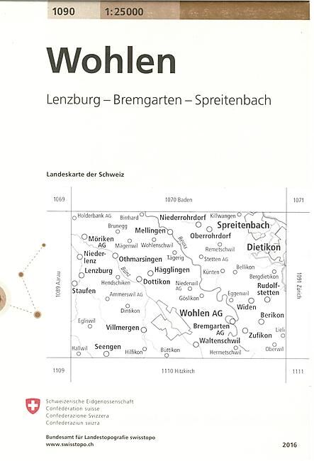 BUNDESAMT - 1090 WOHLEN ECHELLE 1 25 000