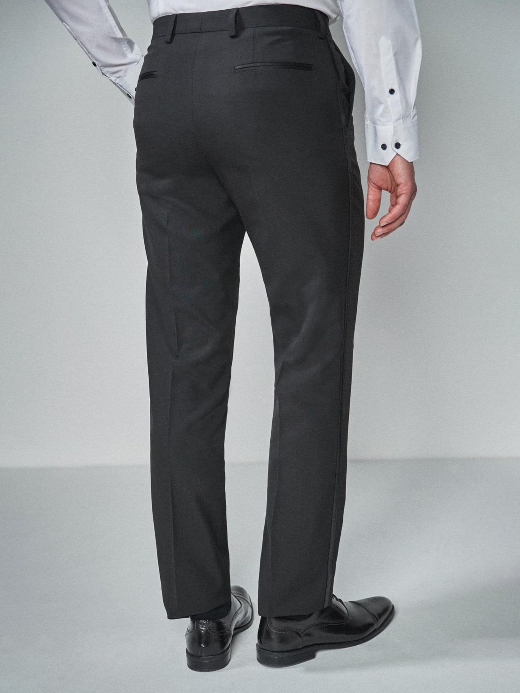 Biesdetail - Normale Pasvorm - Pantalon in smokingstijl
