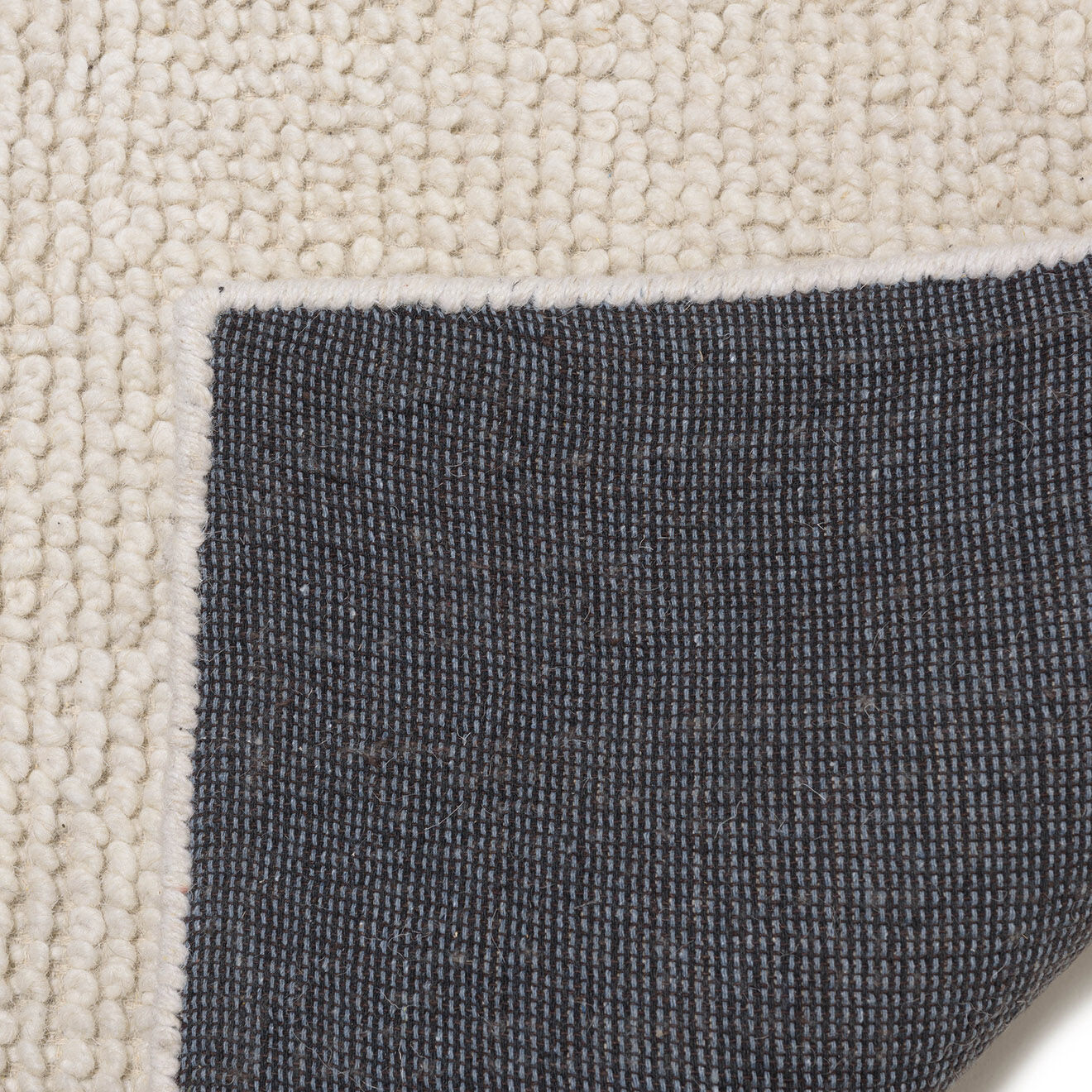 Macabane Tapis en Laine bouclée Sacha ivoire - 290x200 cm