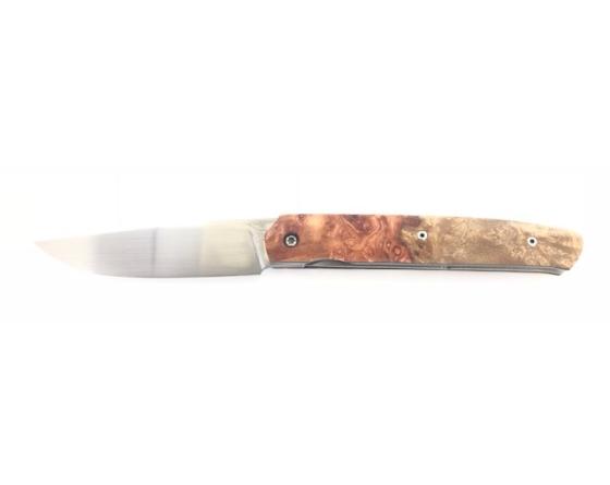 Michel Grini - K-Hannibal loupe d'Amboine Couteau de Poche par Michel Grini