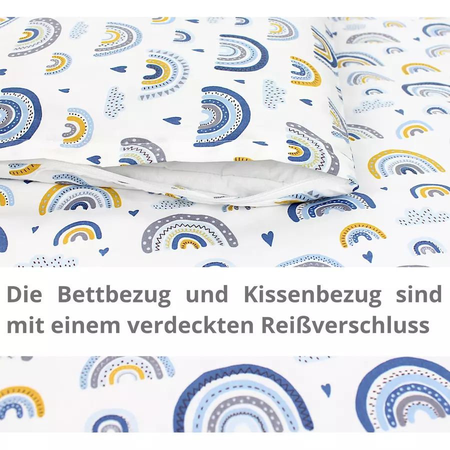 TupTam Kinder Bettwäsche Set 2-tlg blaugelb