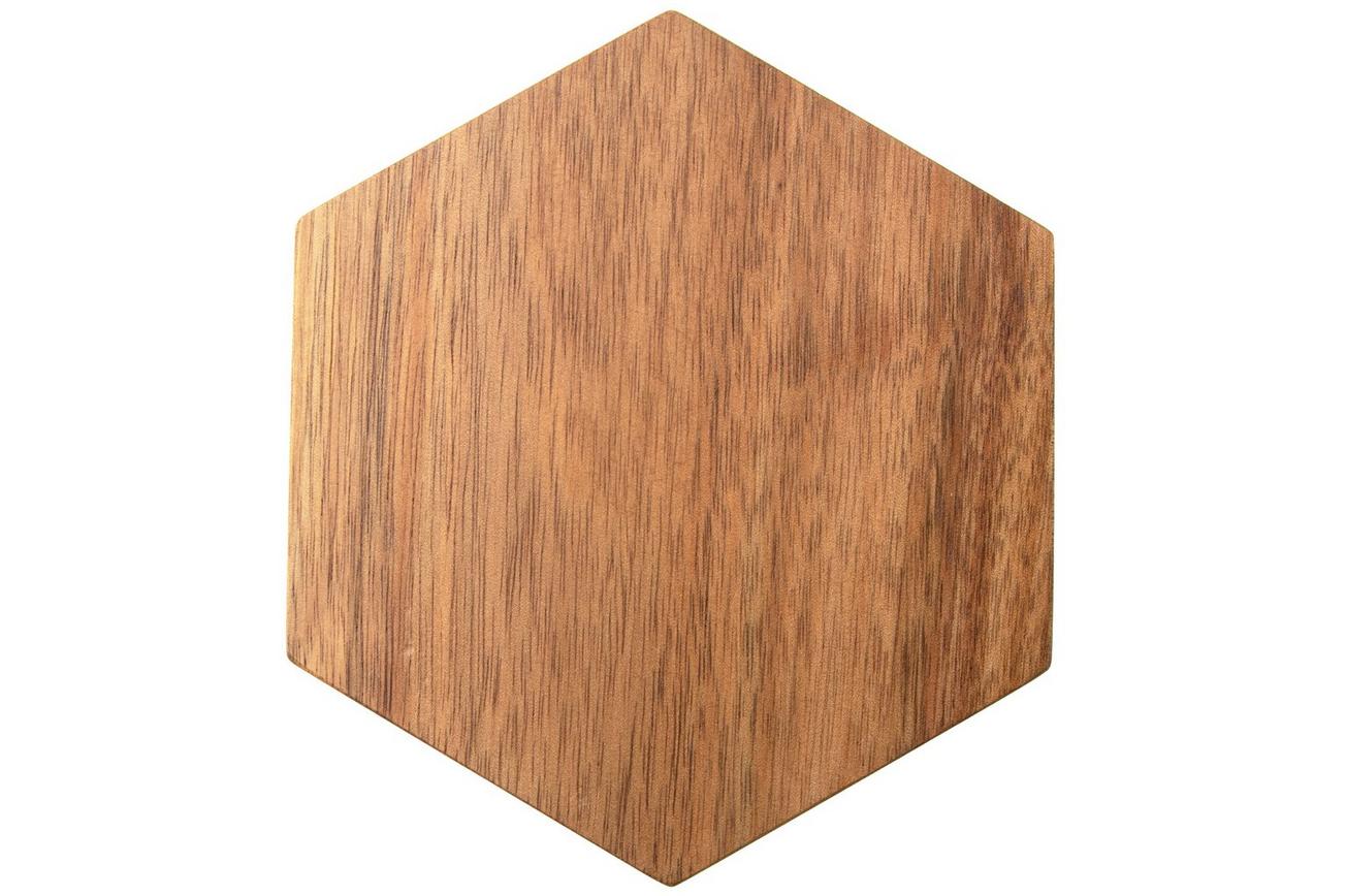 Knivesandtools Magnetic Knife Block B200-24, 6-zijdig magnetisch messenblok, acaciahout