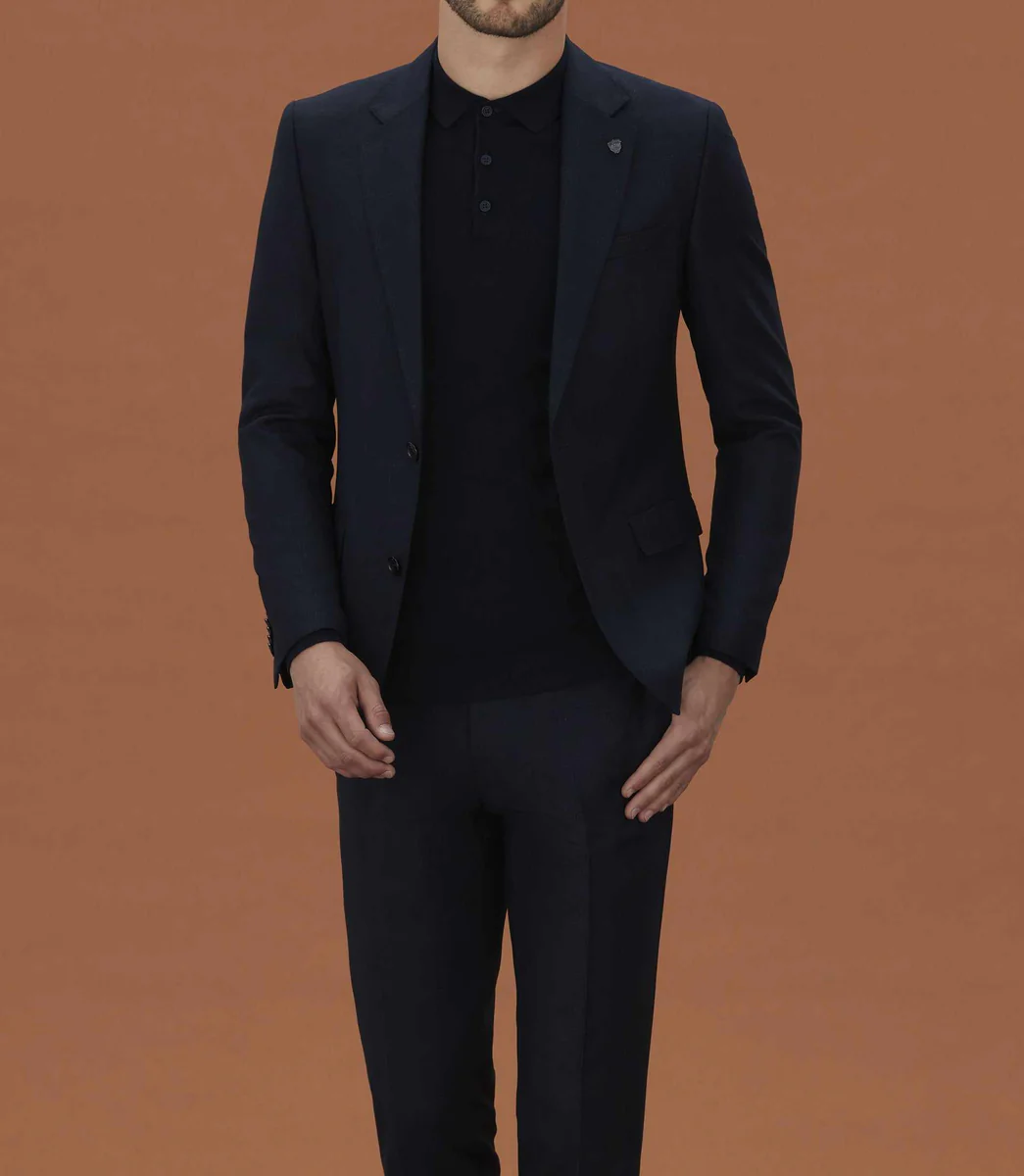 Costume à rayures marine 