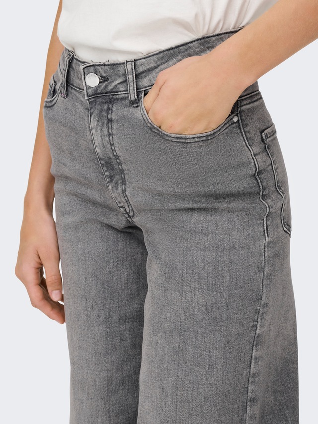 JDY High-waist-Jeans »JDYFELINA-FINA HW WIDE JNS  LT GREY DNM«