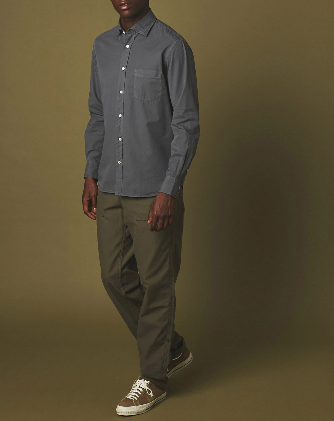 Hartford Chemise regular Paul Pat graphite