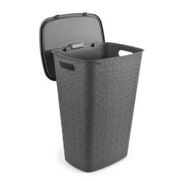 Curver Softex Wasmand met deksel 56L - Antraciet