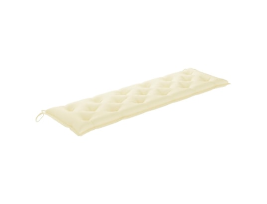 VIDAXL - Galette de chaise Coussin de banc de jardin blanc crème 180x50x7 cm tissu