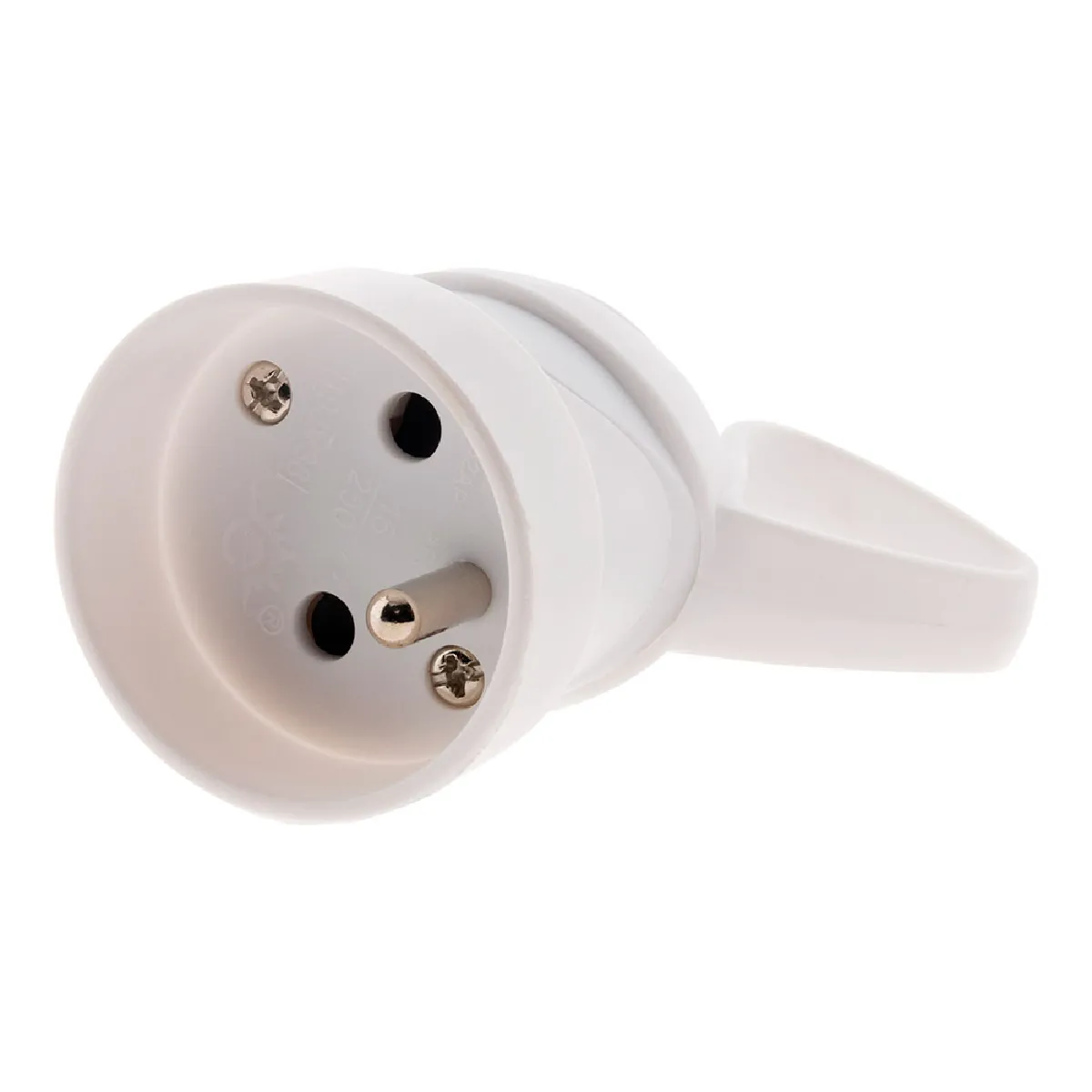 Zenitech Fiche femelle anneau 1 prise 16A 2P+T - Blanc