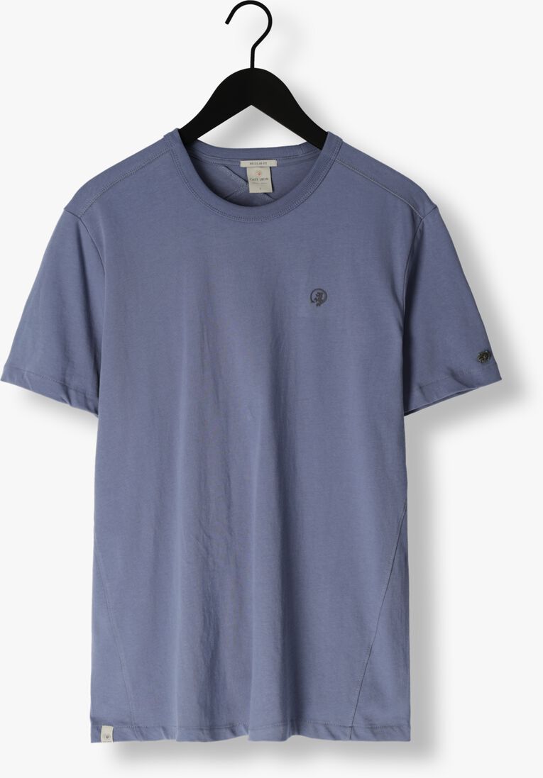 CAST IRON blauwe cast iron t-shirt r-neck regular fit heavy cotton