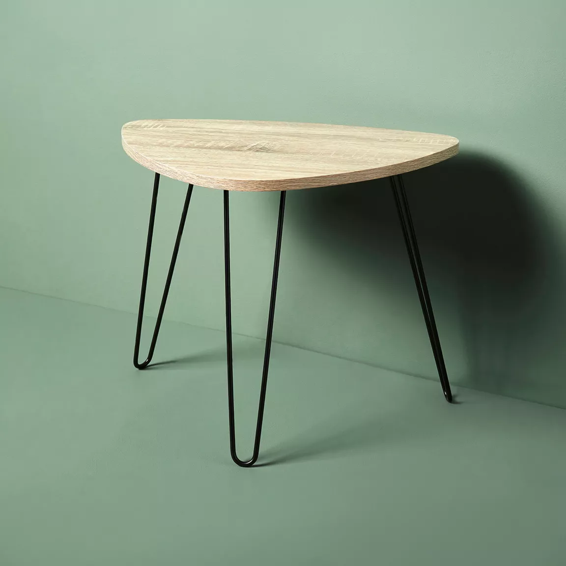 Table d'appoint tripode bois et métal (H40 cm) Gigogne
