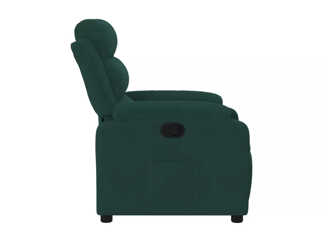 Fauteuil inclinable vert foncé velours