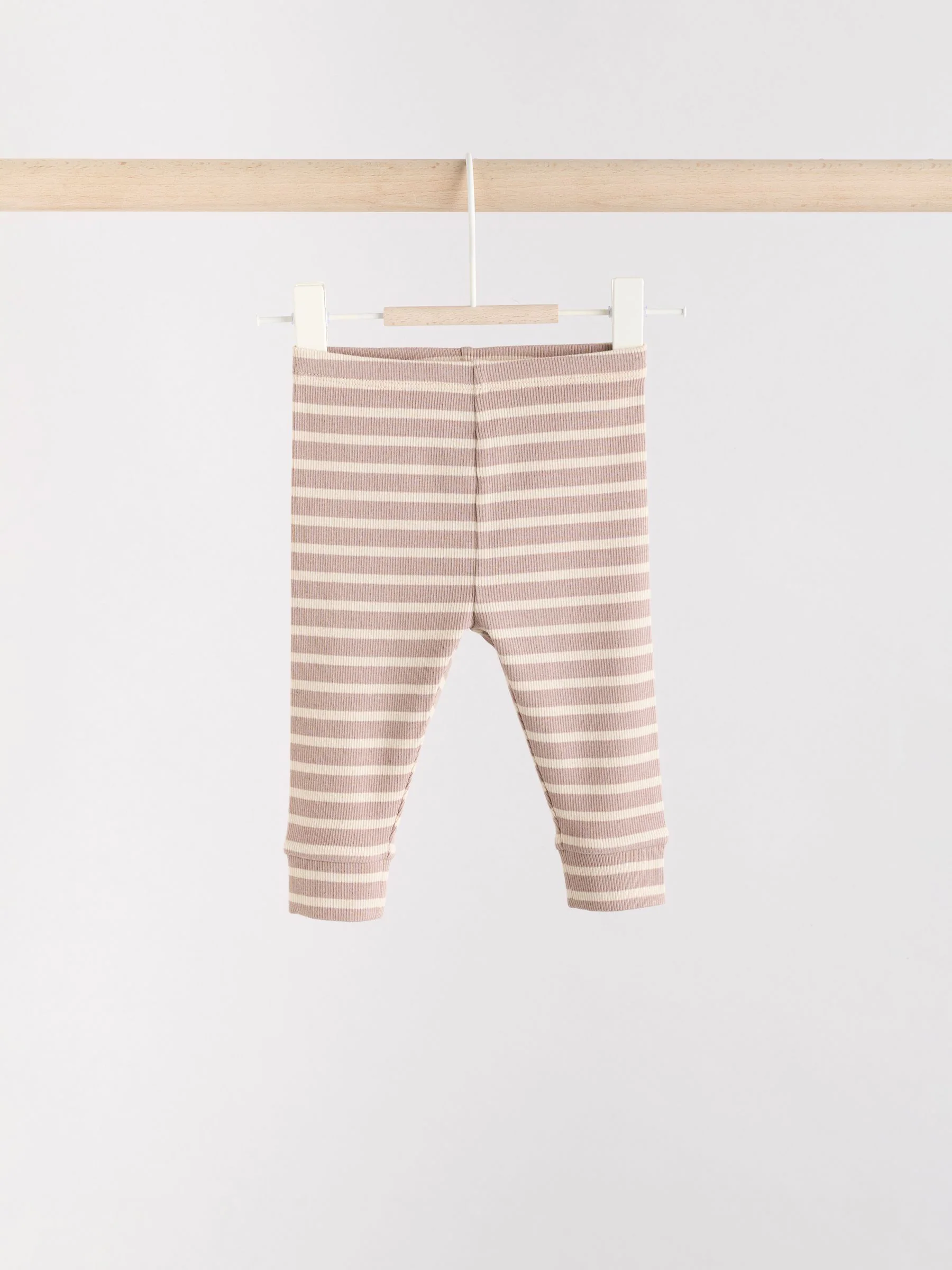 Naturel met strepen - Babyset met gebreide trui en legging (0mnd-2jr)